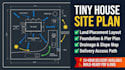 design tiny house site plan tiny house land placement layout tiny house foundati