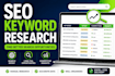do SEO keyword research, competitor research and kgr research