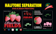 professional halftone color separation for screen printing