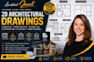design your 2d foundation plan, floor plan or framing plan