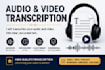 provide professional audio transcription services