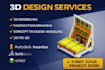 create 3d mechanical designs and fabrication drawings