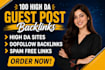 do SEO guest post backlinks on high da guest post