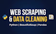 do python web scraping, data cleaning and analysis