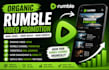 do organic rumble video promotion, rumble channel, rumble views