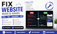 fix HTML CSS javascript bugs and responsive website issues