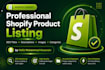 do professional shopify product listing and SEO