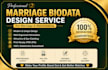 create an elegant and attractive marriage biodata design
