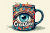 do creative eye catching typography mug design
