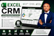 create an excel CRM customer management and sales tracking system