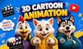 animate 3d cartoon story videos for youtube