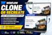 clone, duplicate or recreate any website in webflow