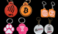 design custom 3d nfc keychain, logo keychain stl 3mf for 3d printing