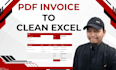 do PDF invoice to excel bookkeeping
