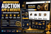 build an advance auction app and website with loyalty system