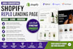 design or clone high converting shopify replo landing page, pagefly and gempages