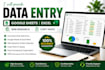 do data entry and google sheets work