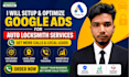 setup and optimize google ads for auto locksmith services