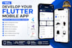 develop a responsive flutter mobile app for andriod and IOS