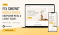 fix showit mobile design, dropdown menu, and fix showit website layout issues