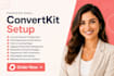 design kit newsletter, kit landing page, convertkit email sequence, automation