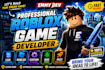 develop a custom roblox game with advanced lua scripting