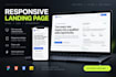 build a responsive landing page with HTML CSS and javascript