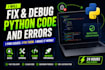 fix and debug python code and errors
