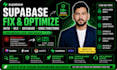 fix supabase errors, authentication, rls, database and edge functions
