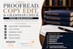 proofread, copy edit, and grammar check your manuscript