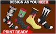design custom and unique socks design