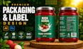 design modern product packaging and label design