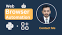 build python bot, web automation, browser automation, web crawler
