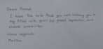 write handwritten letters, notes and documents