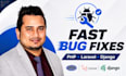 fix bugs in your laravel or codeigniter website or API