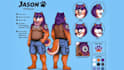 nsfw furry ref sheet fursona character design ref sheet anthro telegram sticker