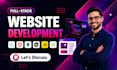 do website development, full stack developer, front end and backend developer