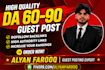 publish quality guest posts on relevant websites