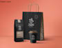 do premium coffee label, packaging, paper cup, sticker design