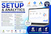 setup ga4, GTM, conversion tracking, ecommerce tracking, and looker studio