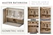design and render a realistic 3d bathroom