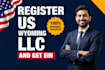 register a US llc in wyoming and get an ein