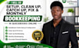 do setup, clean up, catch up, fix and monthly bookkeeping in quickbook online