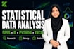 do statistical data analysis using spss, r, python and excel