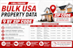 provide bulk USA property data by zip code