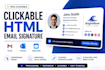create clickable HTML email signature for gmail, outlook and apple mail