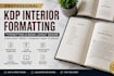 do professional kdp interior typesetting and book layout design