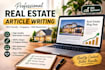 write SEO real estate articles and blog posts