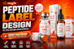 create fda compliant vial label design for peptide and supplements
