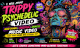 create a trippy psychedelic video hand drawn  conceptual animated music video